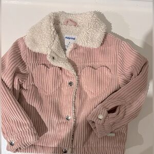 Mayoral corduroy Jacket, fleece lined toddler girl